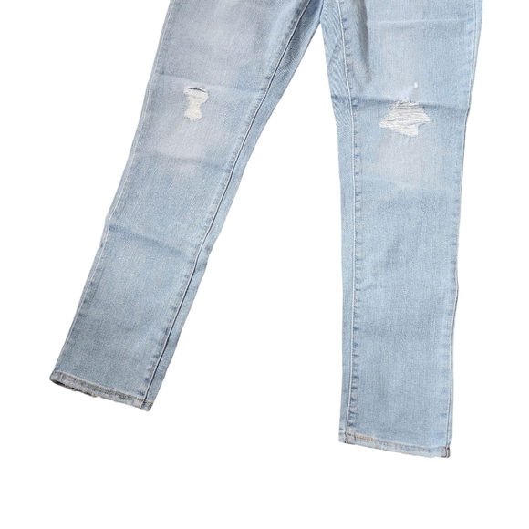 Levi's 711 Skinny Jeans Mid Rise Distressed Ripped Light Wash 32x30 - Picture 5 of 11